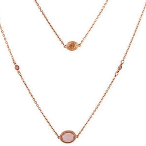 Swarovski Rose Gold Versitile Vermeil Grass Strandage Necklace Brand New in Box - Picture 2 of 5